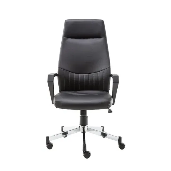 High Back Office Chair with Headrest - Black