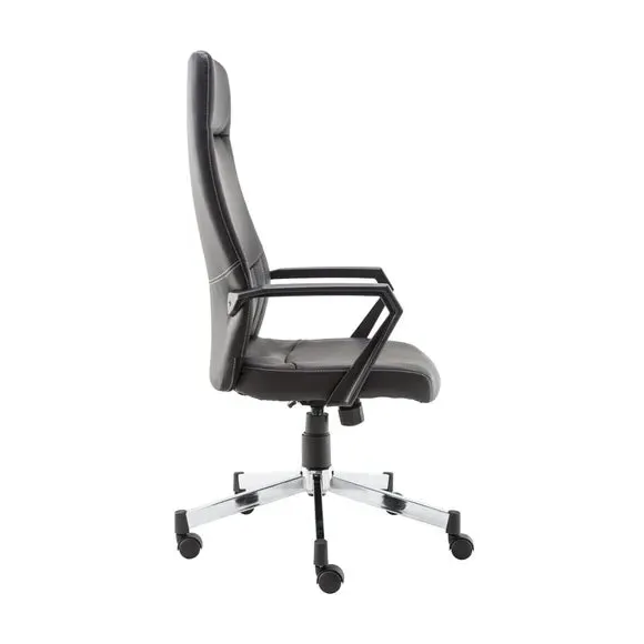 High Back Office Chair with Headrest - Black