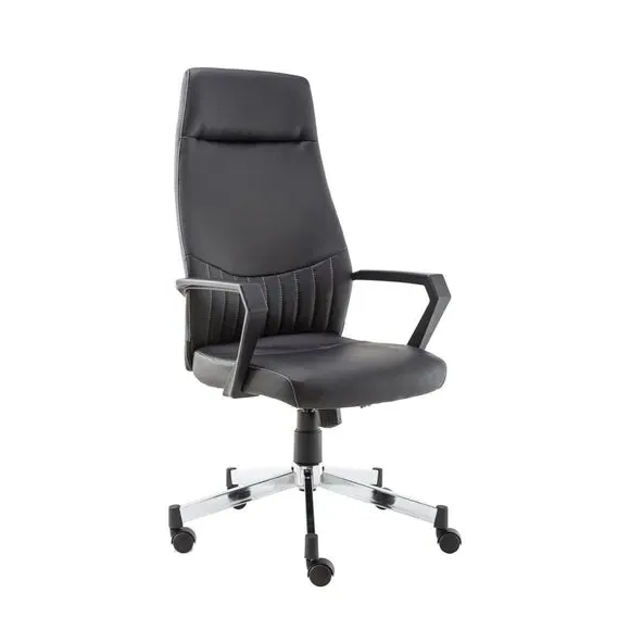 High Back Office Chair with Headrest - Black image