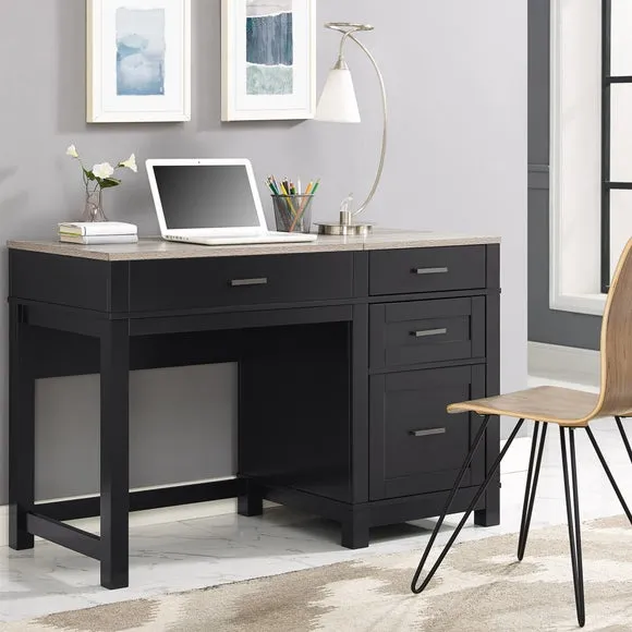 Lift-Top Desk with Storage - Black image