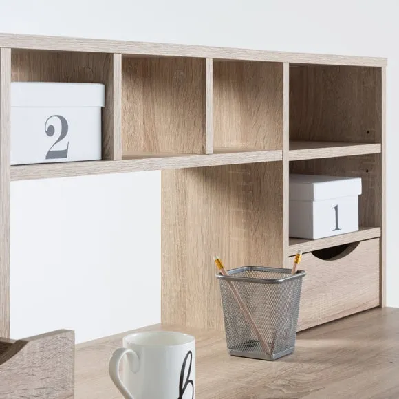 Office Desk with Storage - Brown, Wood