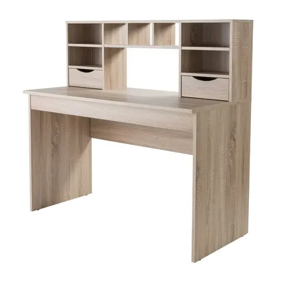 Office Desk with Storage - Brown, Wood image
