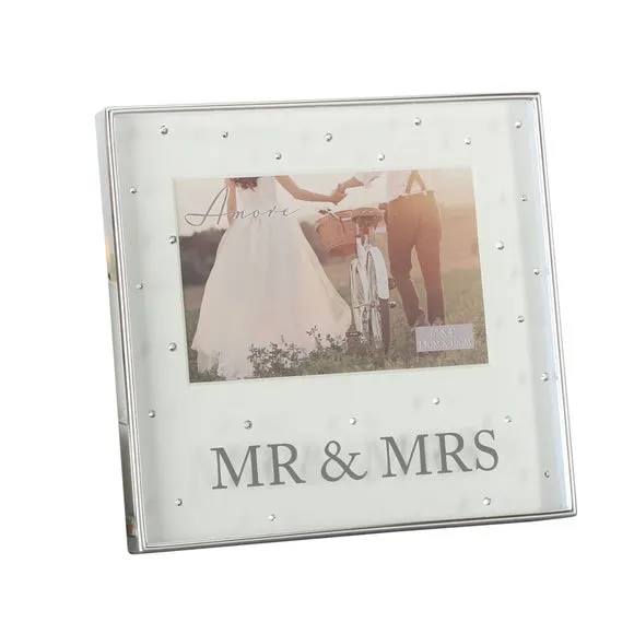 Photo Frame with Crystal Detail - Silver Plated