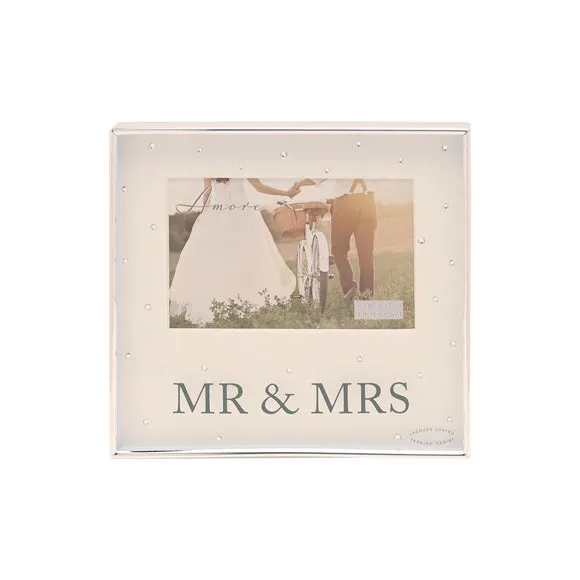 Photo Frame with Crystal Detail - Silver Plated