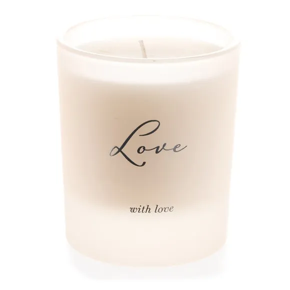 Scented Candle with Foiled Text - White, Soy Wax