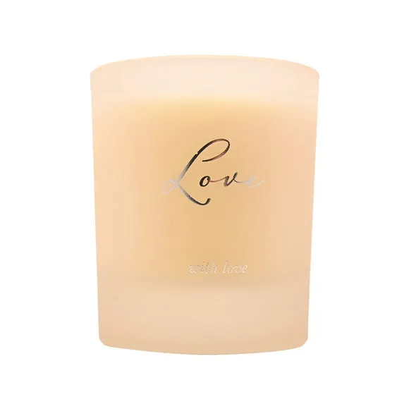 Scented Candle with Foiled Text - White, Soy Wax