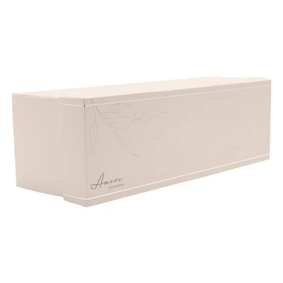 Set of 2 Mugs with Silver Rim - White, Stoneware