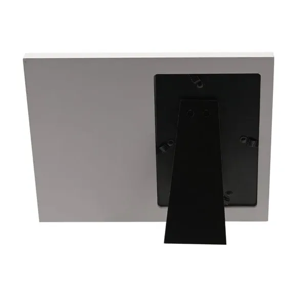 Standing Photo Frame with Love Text - Grey, Wood