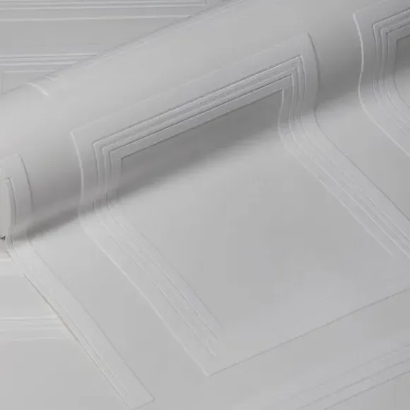 Edwardian Panel Paintable Wallpaper - White