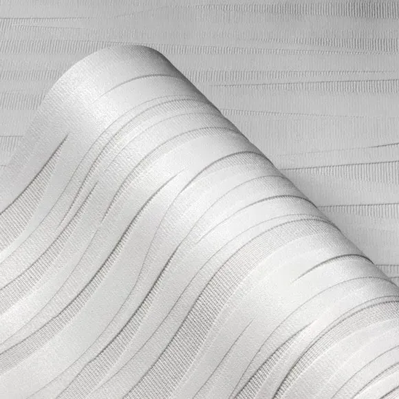 Folded Paper Paintable Wallpaper - White image