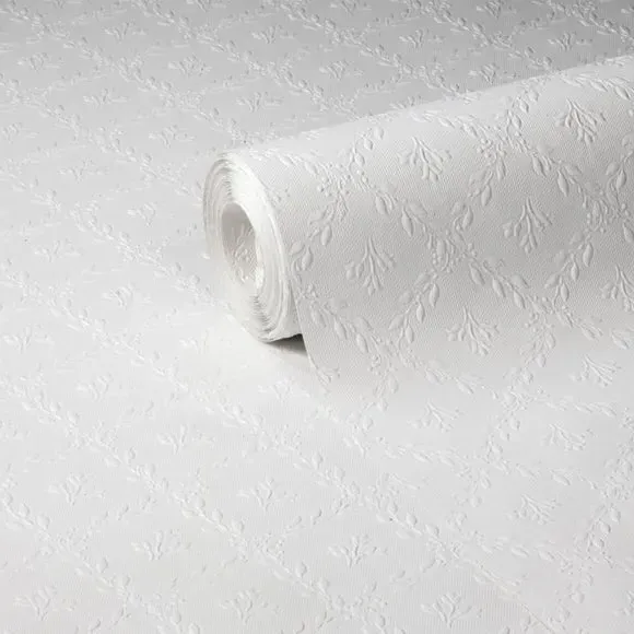 Textured Paintable Wallpaper - White