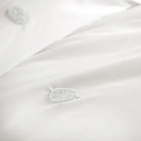 Dot Duvet Cover Set - White, Cotton