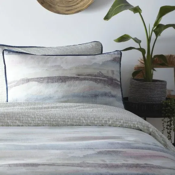 Duvet Cover Set with Pillowcase - Blue, Cotton