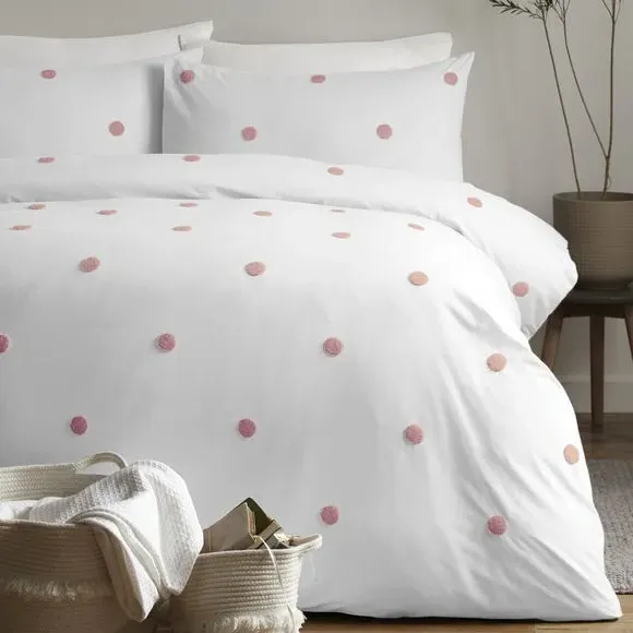 Duvet Cover Set with Pillowcase - Pink, Cotton image