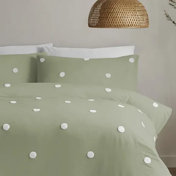 Duvet Cover Set with Pillowcase - Sage, Cotton
