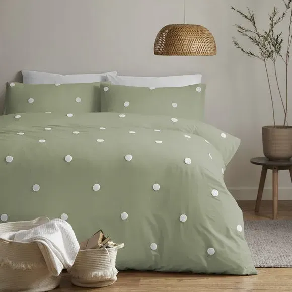 Duvet Cover Set with Pillowcase - Sage, Cotton