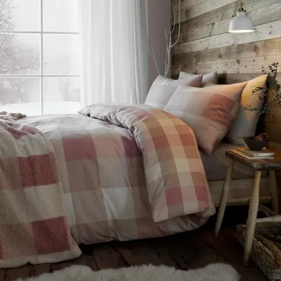 Check Throw Blanket - Natural, Boucle