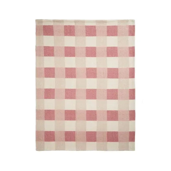 Check Throw Blanket - Natural, Boucle