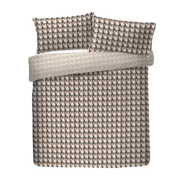 Duvet Cover & Pillowcase Set - Brown, Cotton