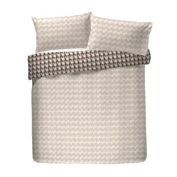 Duvet Cover & Pillowcase Set - Brown, Cotton