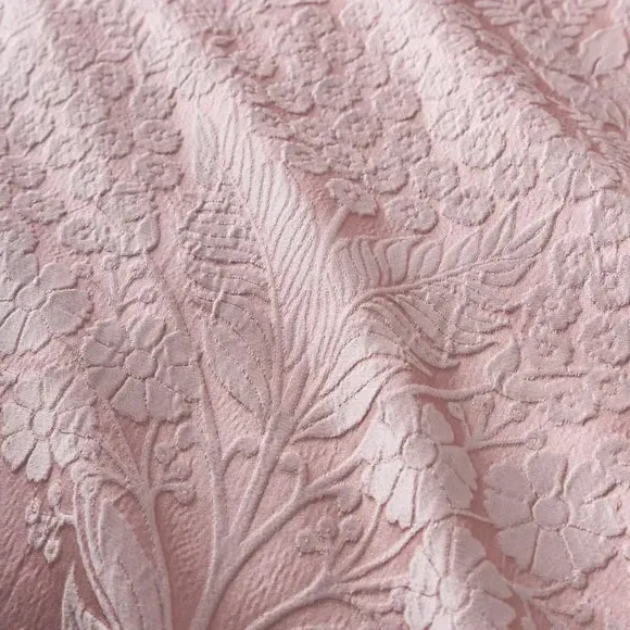 Duvet Cover Set with Floral Design - Pink