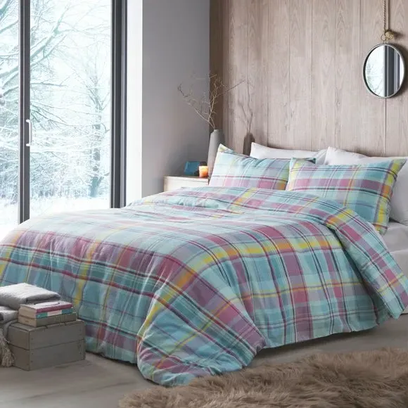 Check Duvet Cover Set - Multicolor, Cotton image