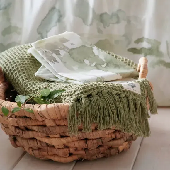 Duvet Cover Set with Pillowcases - Green, Cotton