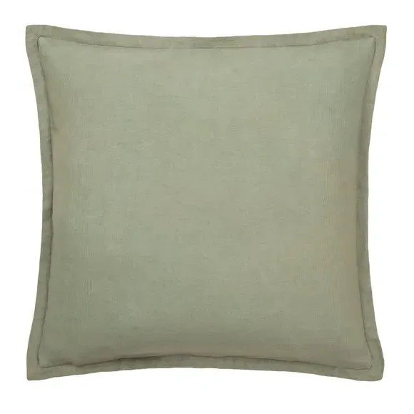 Square Cushion with Embroidery - Green, Cotton