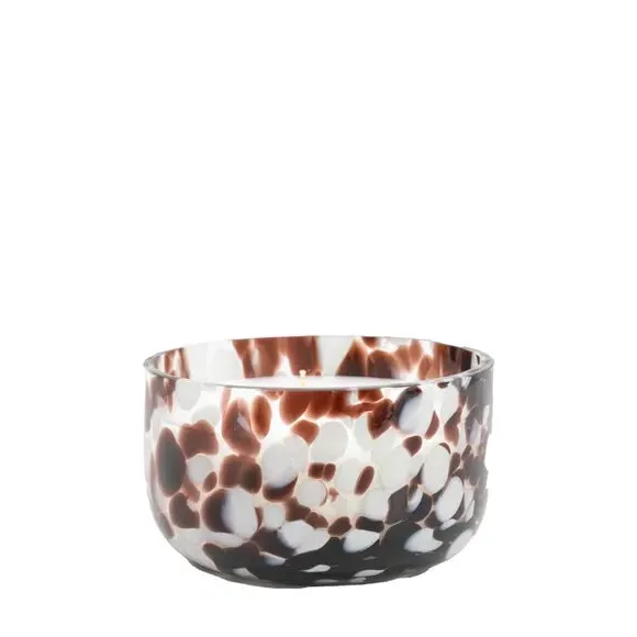 Multi Wick Candle Confetti Style - Brown, Glass