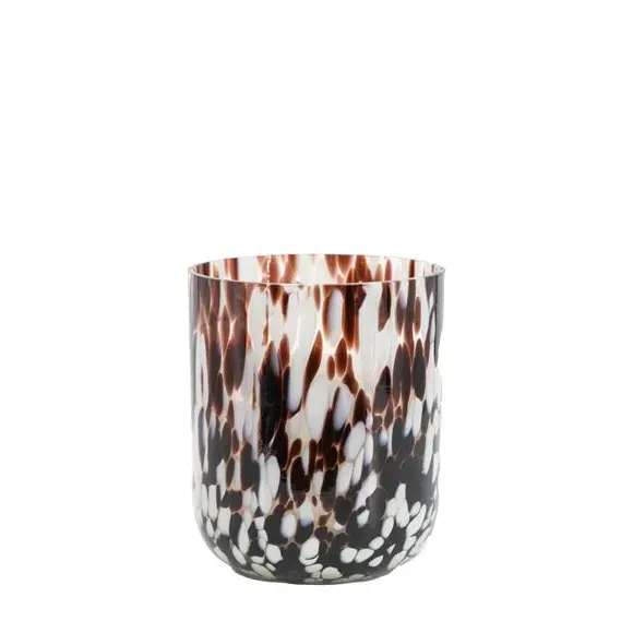 Multi Wick Candle Confetti Style - Brown, Glass