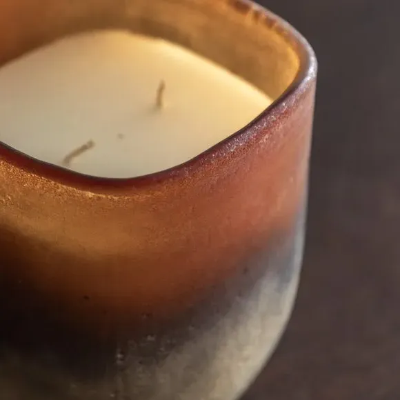 Multi Wick Candle Jasmin Vetiver - Gold Glass