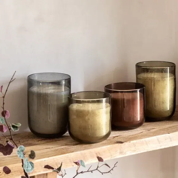 Multi Wick Candle Rose Oud - Grey, Glass