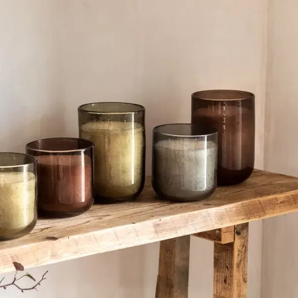 Multi Wick Candle Rose Oud - Grey, Glass