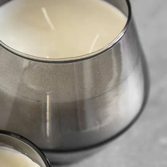 Set of 2 Multi-Wick Candles - Grey, Glass