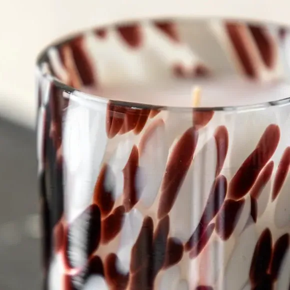 Single Wick Candle - Brown, Smoked Glass