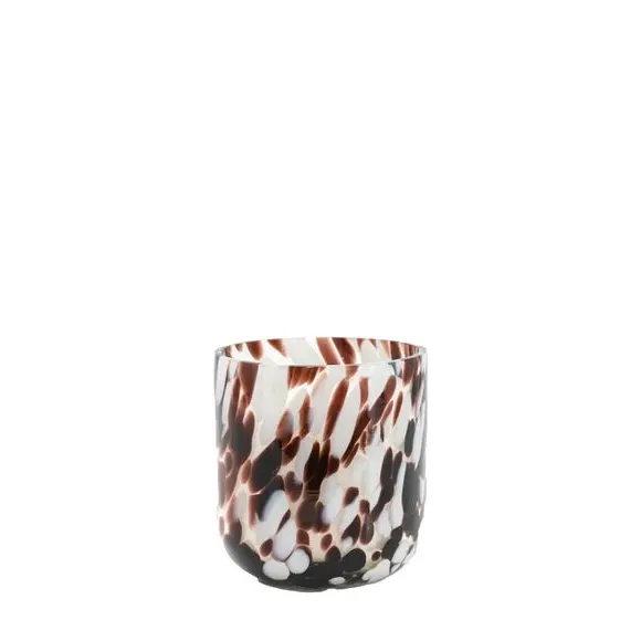 Single Wick Candle - Brown, Smoked Glass