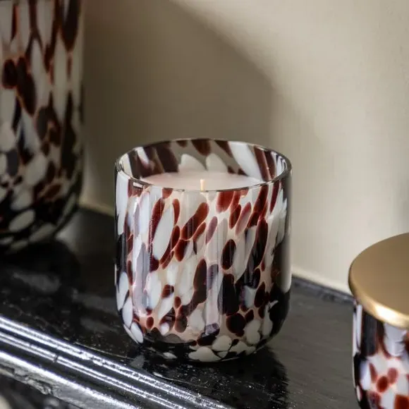 Single Wick Candle - Brown, Smoked Glass image