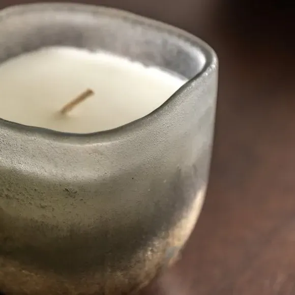 Single Wick Candle - Silver, Mercury Glass