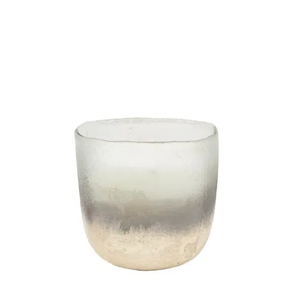 Single Wick Candle - Silver, Mercury Glass