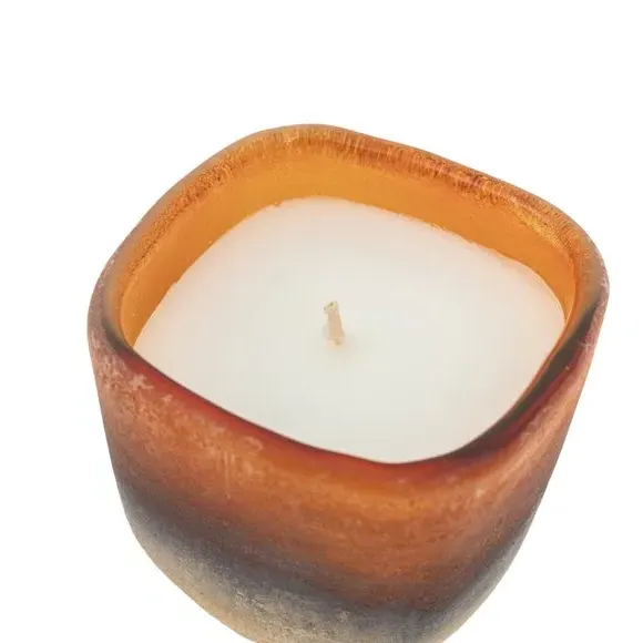 Single Wick Candle with Mercury Glass - Gold