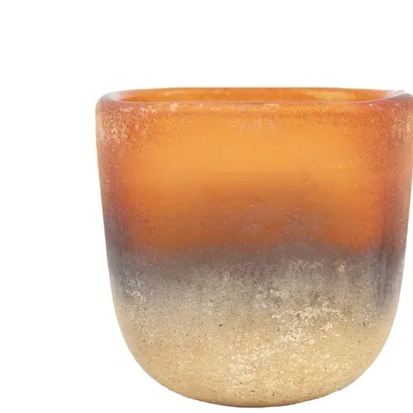 Single Wick Candle with Mercury Glass - Gold