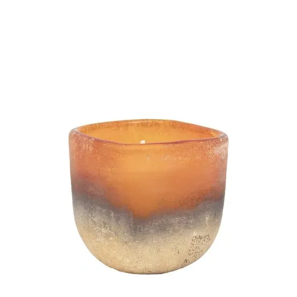 Single Wick Candle with Mercury Glass - Gold