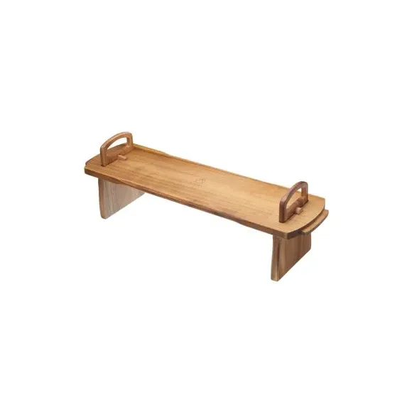 Platform Serving Board with Storage - Brown, Acacia image