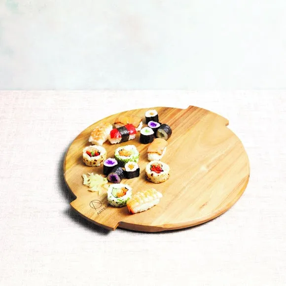 Rotating Lazy Susan - Brown, Acacia Wood