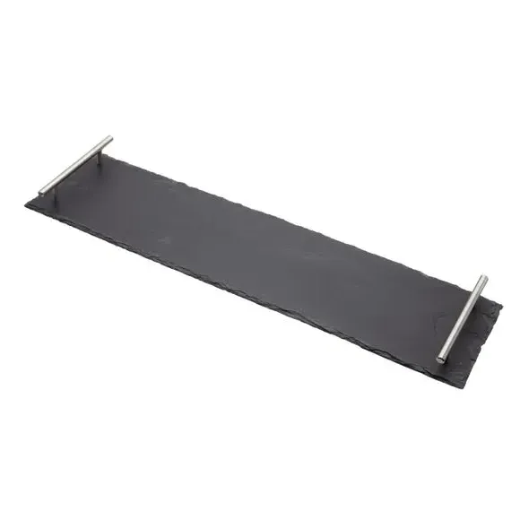 Serving Platter with Handles - Grey, Slate image