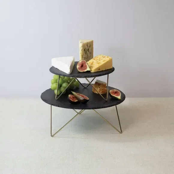 Two Tier Serving Stand - Multicolor