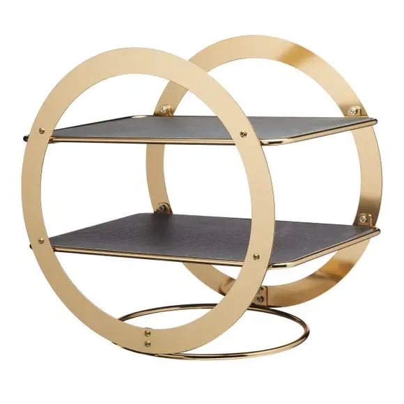 Wheel Frame Serving Stand - Black, Slate image