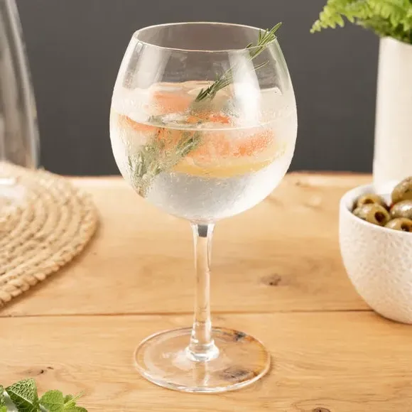 4-Pack Balloon Gin Glasses - Clear, Crystal