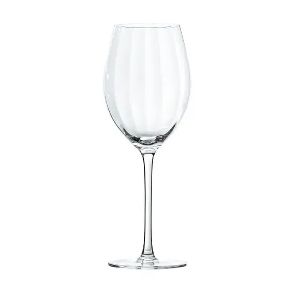 4-Pack Red Wine Glasses with Fluted Texture - Clear