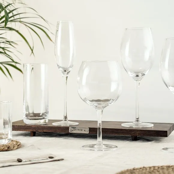 4-Pack Red Wine Glasses with Fluted Texture - Clear image